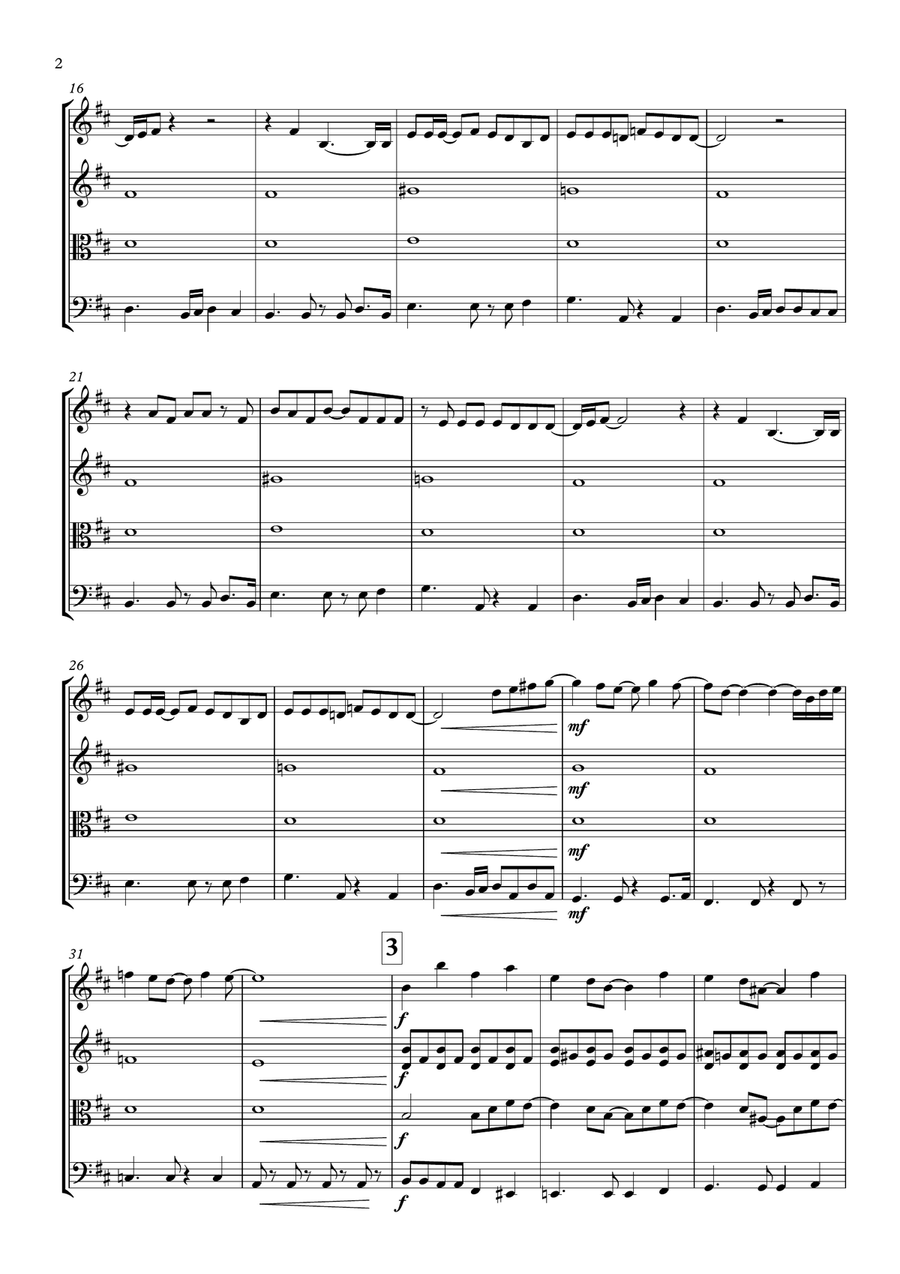 Say You'll Be There Say You'll Be There String Quartet scores gallery preview page 2