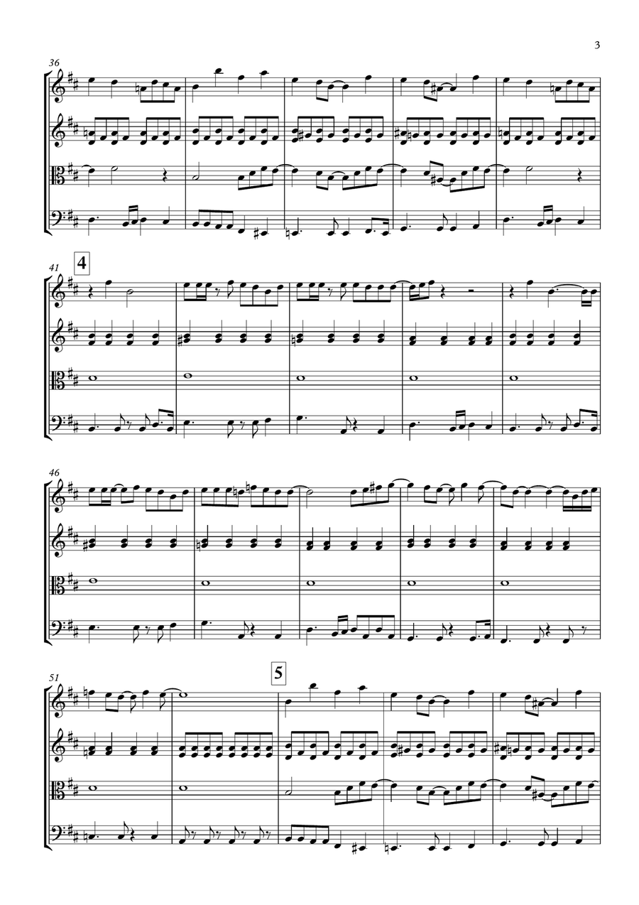 Say You'll Be There Say You'll Be There String Quartet scores gallery preview page 3