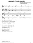 Psalm 8 How Great Is Your Name