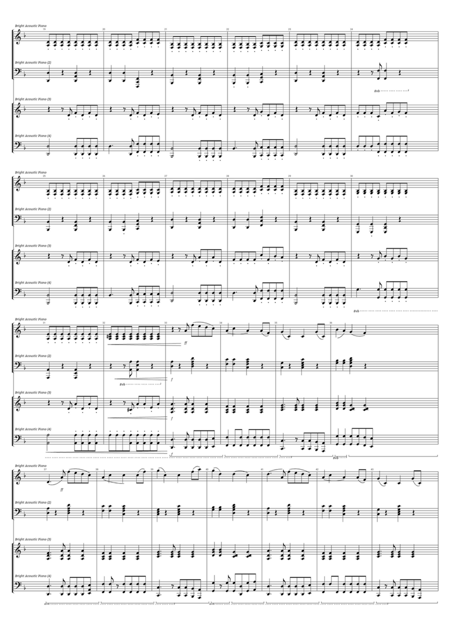 Victory - Trailer Victory - Trailer Piano Duet scores gallery preview page 2