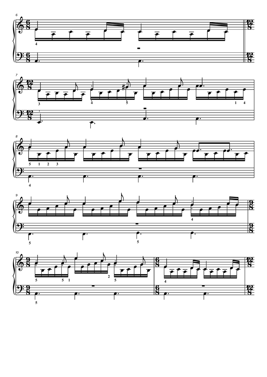 La leçon de piano La leçon de piano Easy Piano scores gallery preview page 2