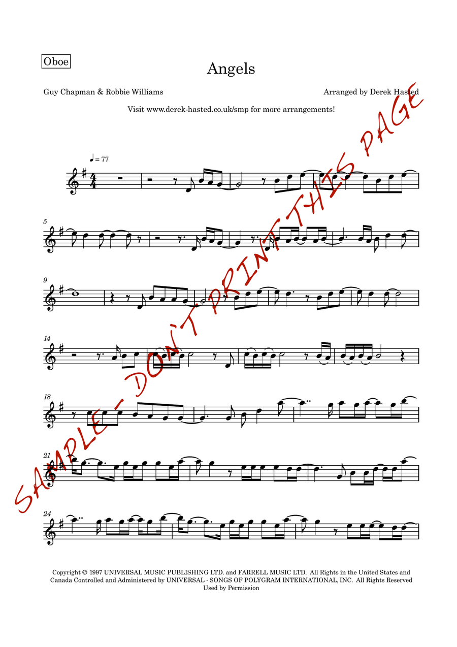 Angels Oboe scores gallery preview page 4