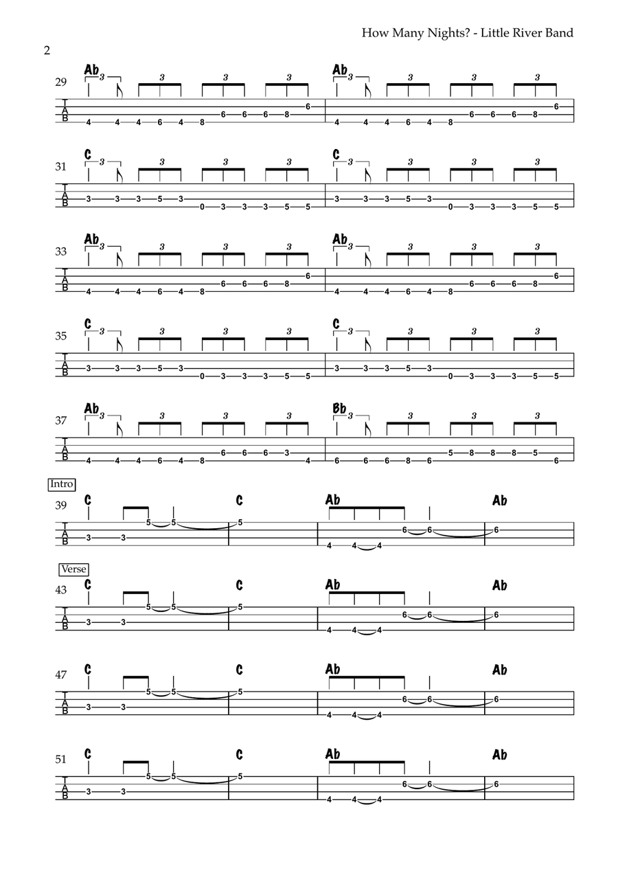 How Many Nights How Many Nights Acoustic Guitar scores gallery preview page 2