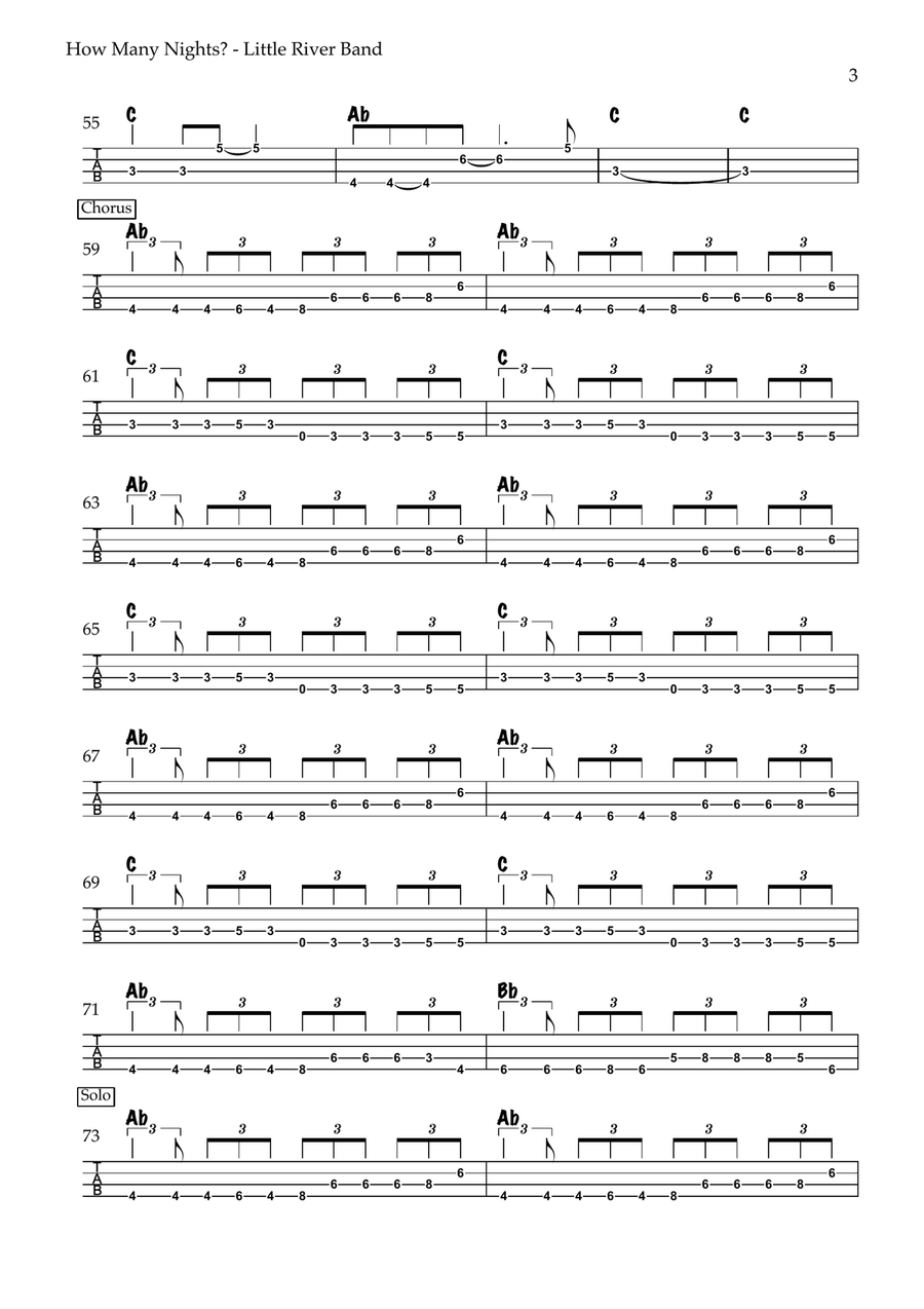 How Many Nights How Many Nights Acoustic Guitar scores gallery preview page 3