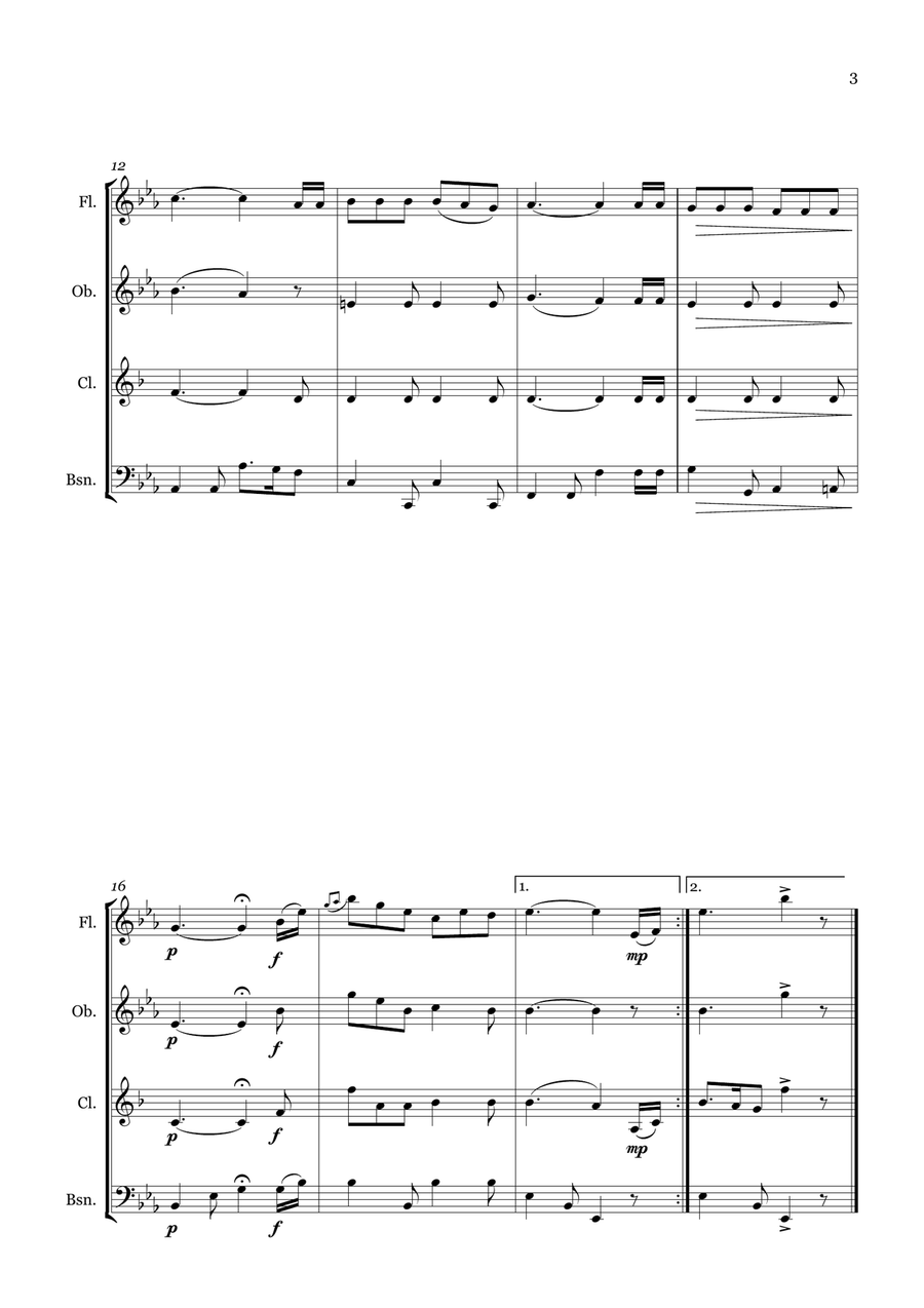The Royal Game of Golf The Royal Game of Golf Woodwind Quartet scores gallery preview page 3