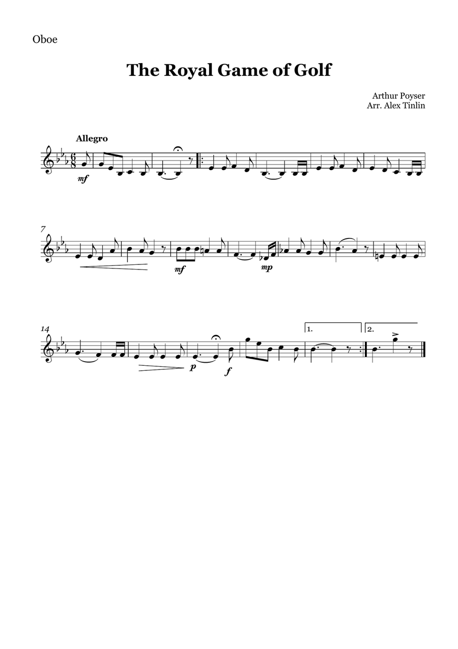 The Royal Game of Golf The Royal Game of Golf Woodwind Quartet scores gallery preview page 4