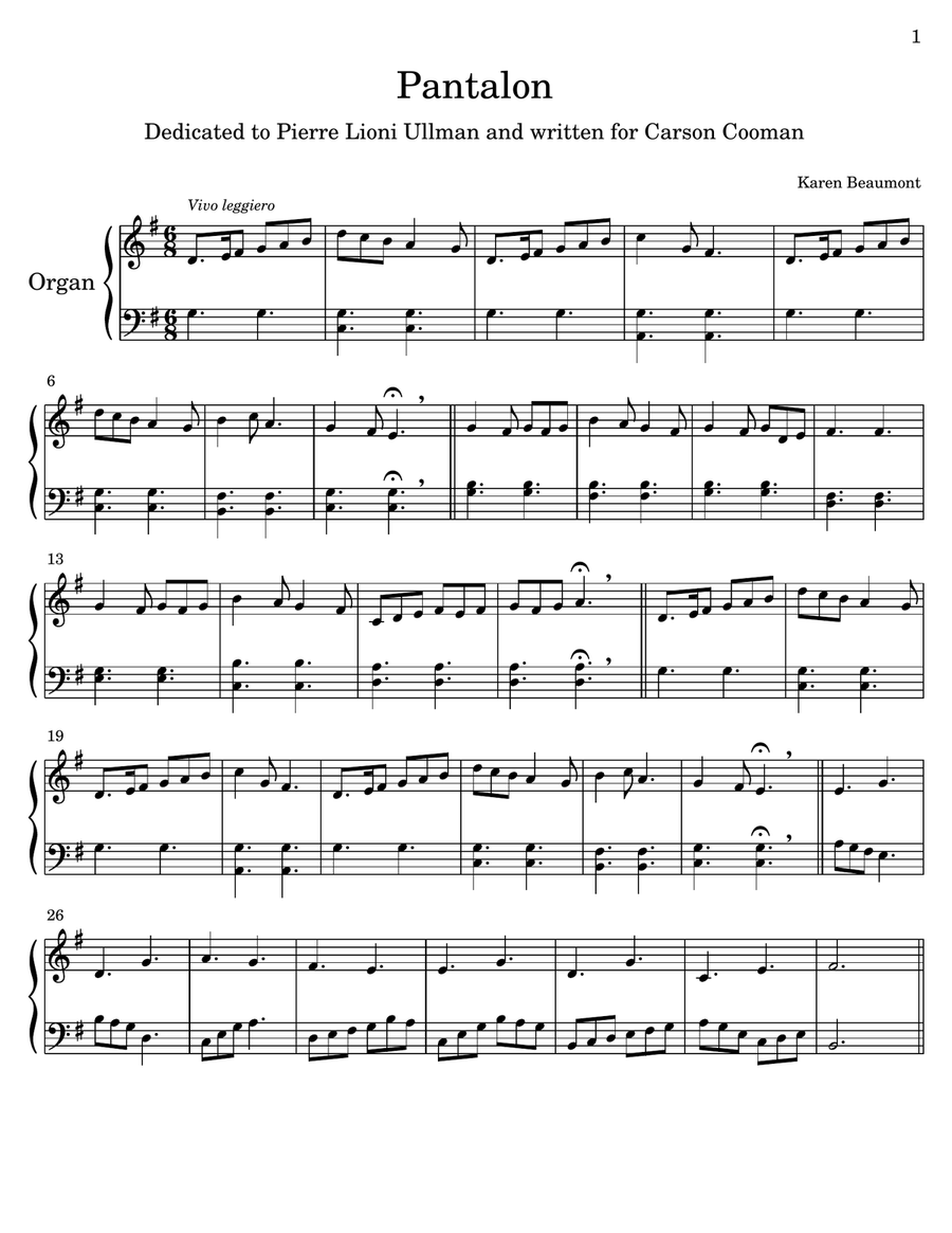 A Quadrille for Organ (easy pedal) Organ Solo scores gallery preview page 3
