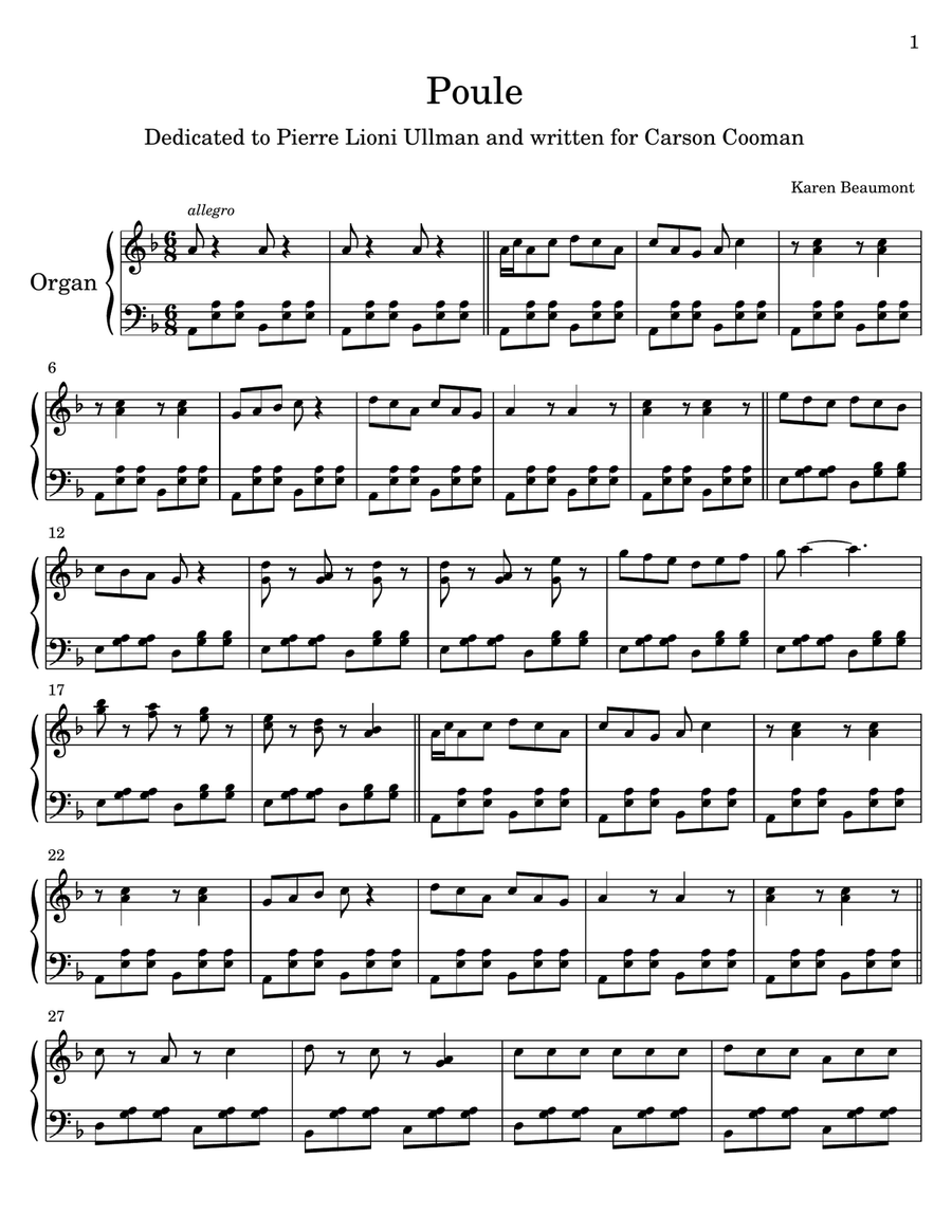 A Quadrille for Organ (easy pedal) Organ Solo scores gallery preview page 6