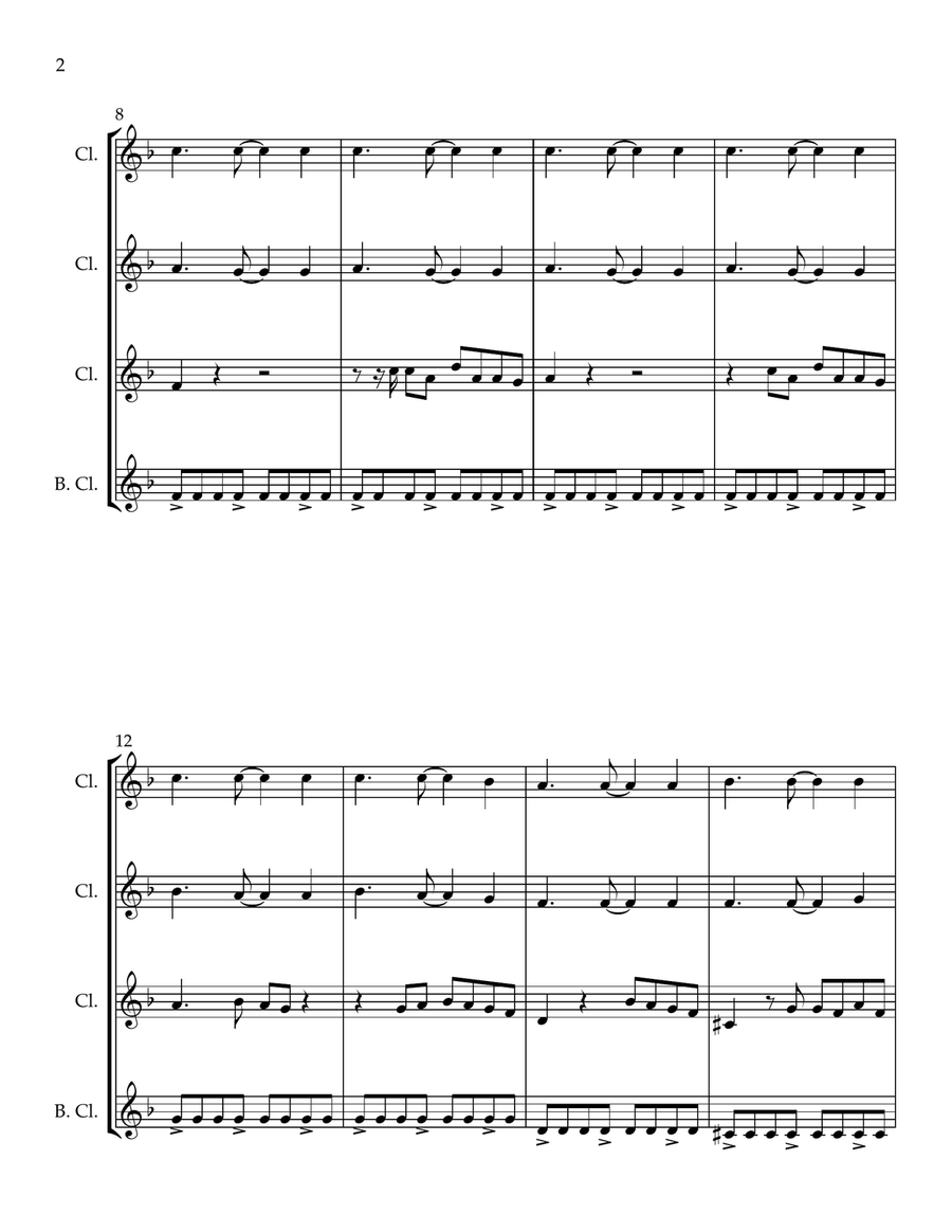 Better Half Of Me Better Half Of Me Clarinet Quartet scores gallery preview page 2
