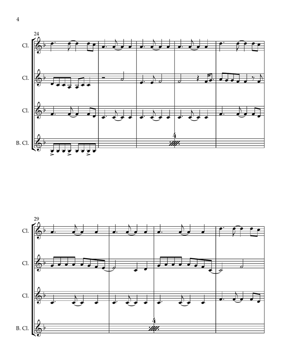 Better Half Of Me Better Half Of Me Clarinet Quartet scores gallery preview page 4