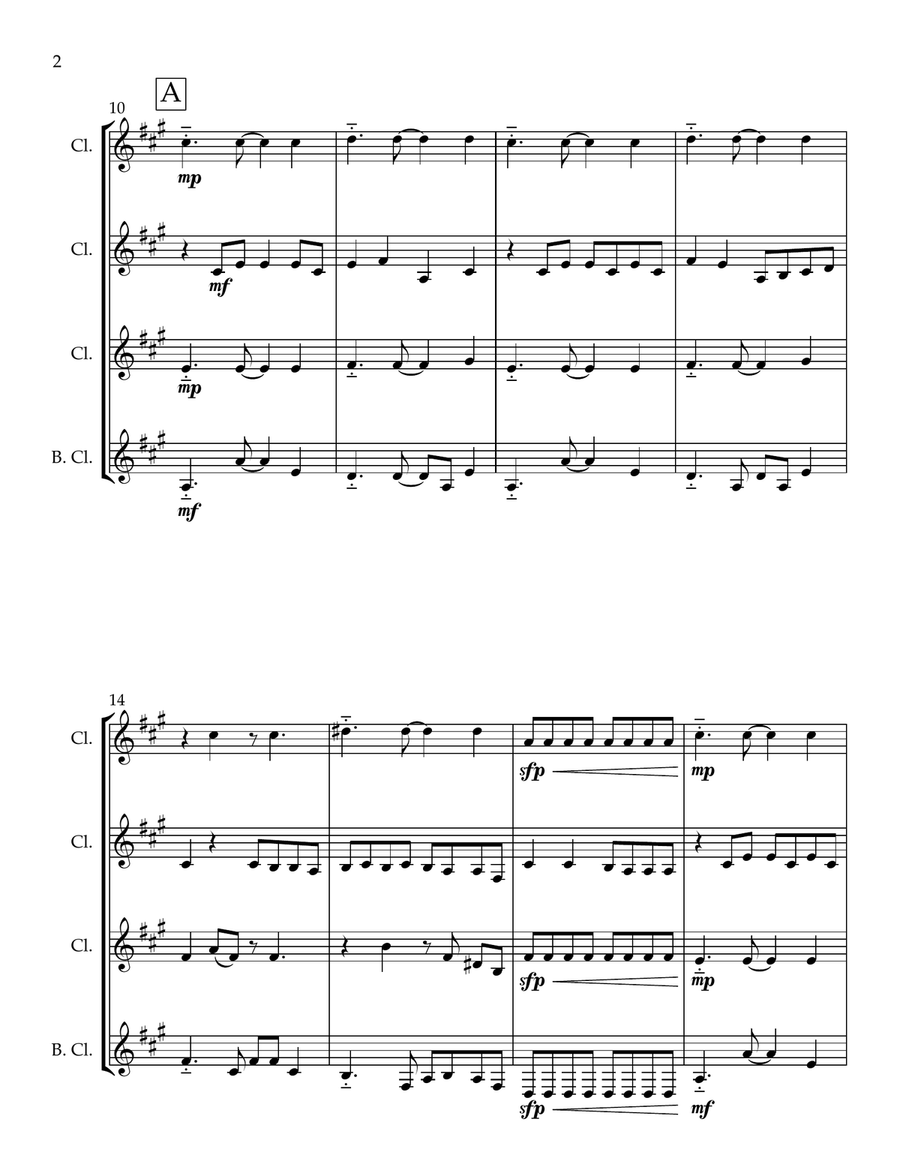 Accidentally In Love Accidentally In Love Clarinet Quartet scores gallery preview page 2