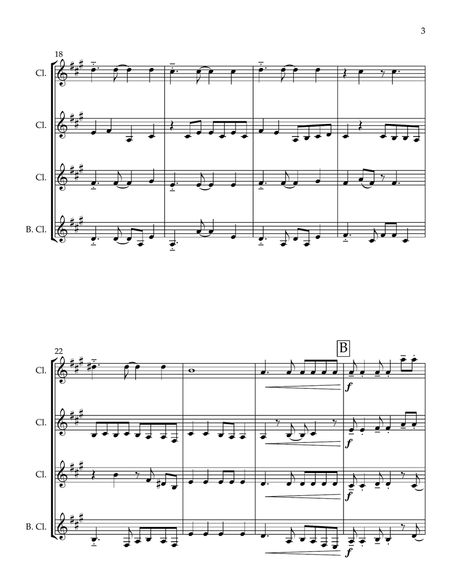 Accidentally In Love Accidentally In Love Clarinet Quartet scores gallery preview page 3