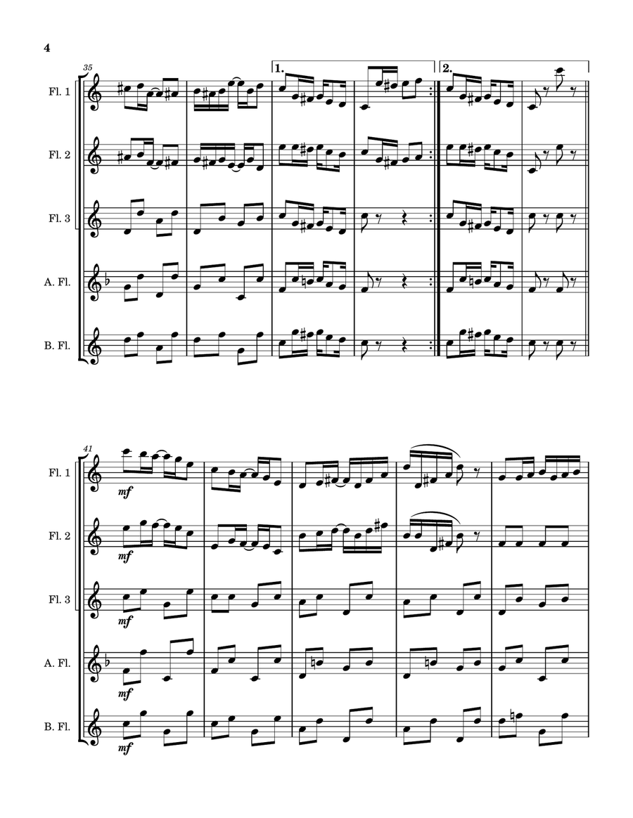 Apple Jack Rag Apple Jack Rag Woodwind Quintet scores gallery preview page 4