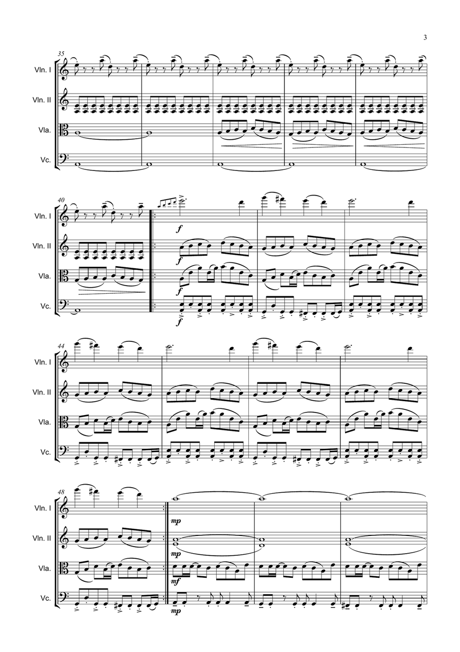 Right Here Right Now String Quartet scores gallery preview page 3