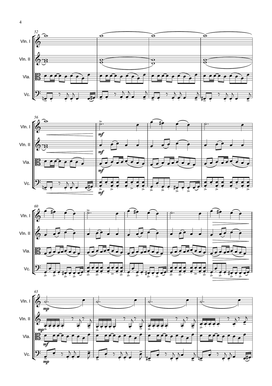 Right Here Right Now String Quartet scores gallery preview page 4