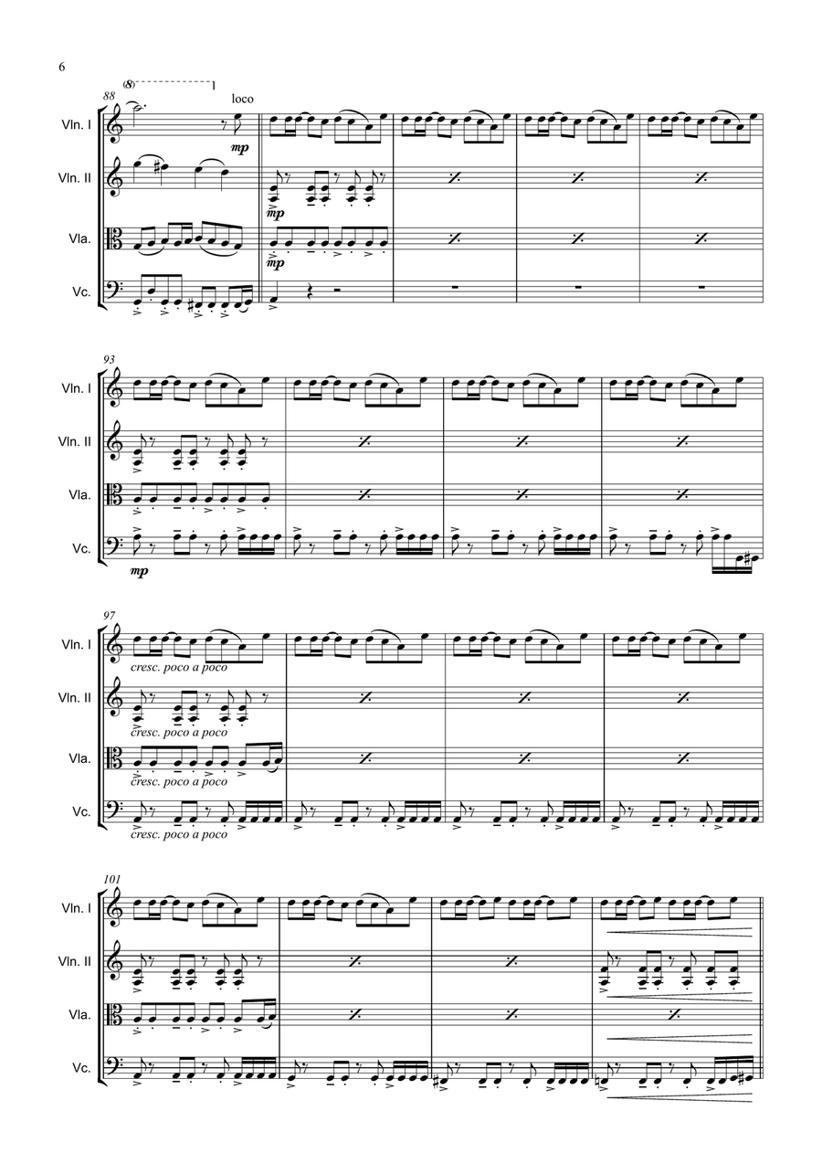 Right Here Right Now String Quartet scores gallery preview page 6
