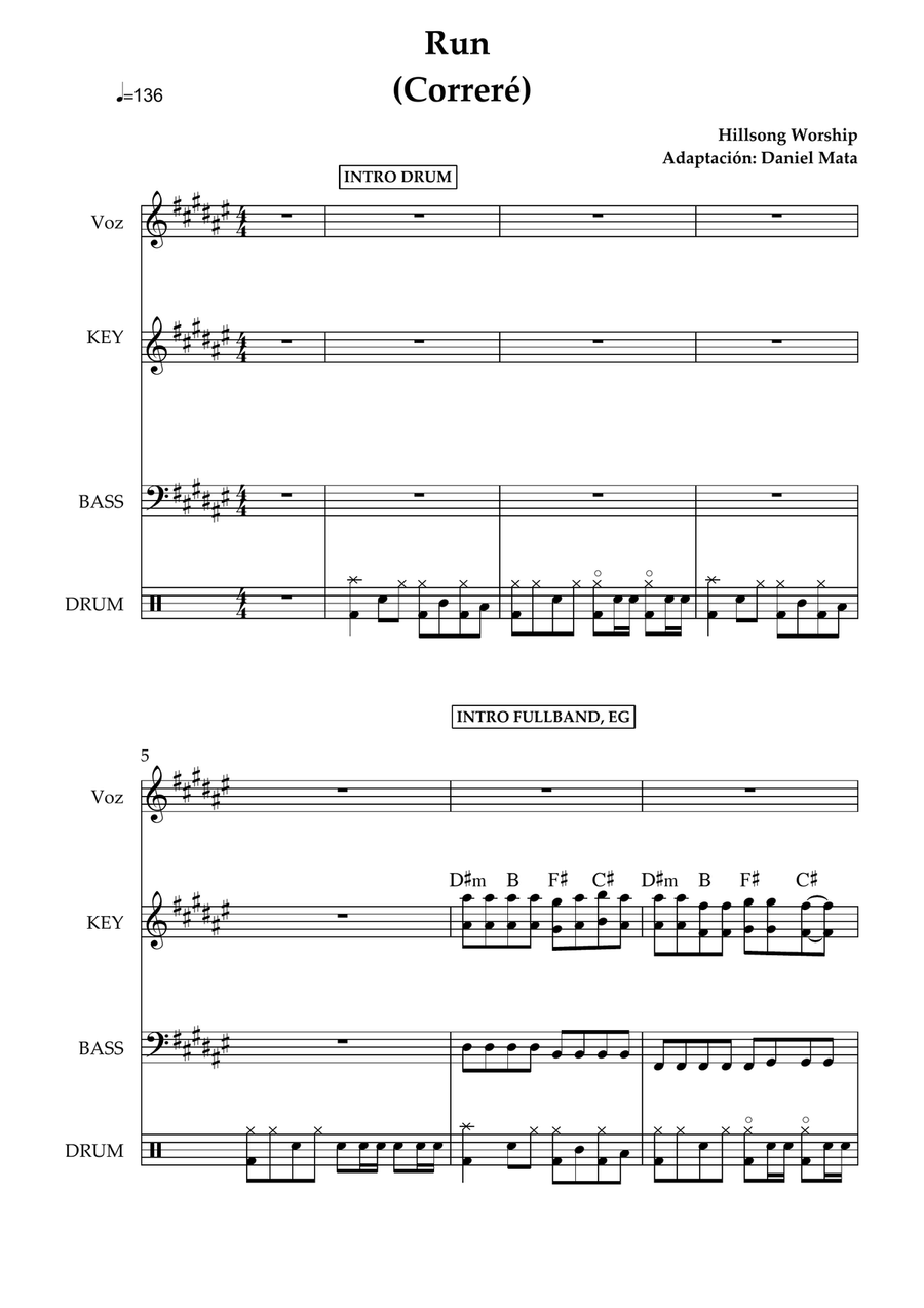 Run (Correré) Run (Correré) Piano scores gallery preview page 1