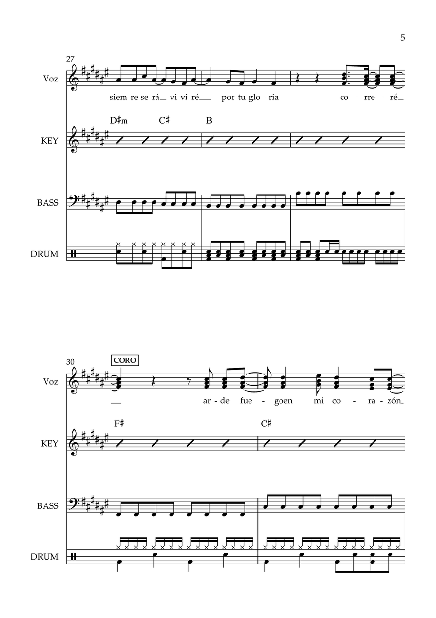 Run (Correré) Run (Correré) Piano scores gallery preview page 5