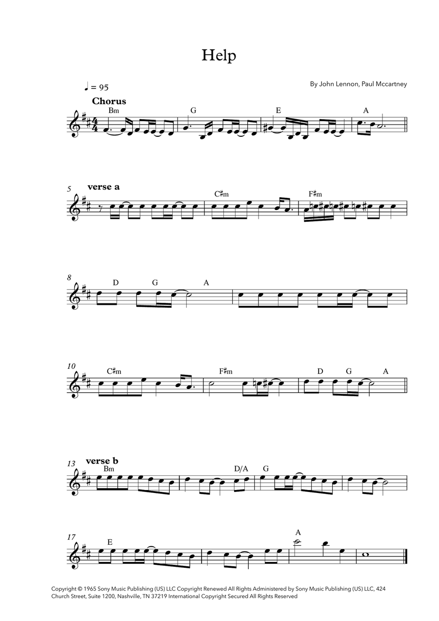 Help! Help! Show Choir scores gallery preview page 1