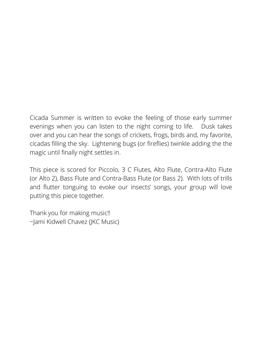 Cicada Summer Flute Choir scores gallery preview page 2