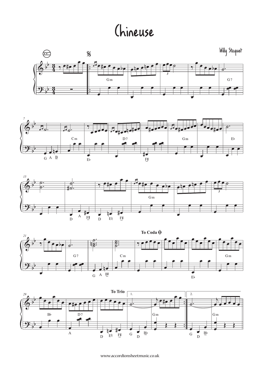Chineuse Chineuse Accordion scores gallery preview page 1
