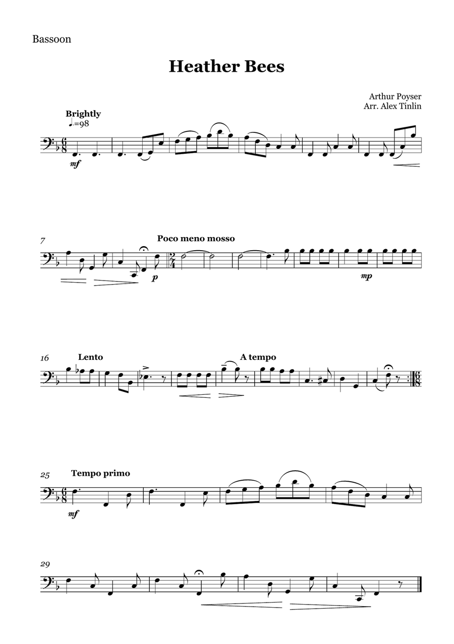 Heather Bees Heather Bees Woodwind Quartet scores gallery preview page 4