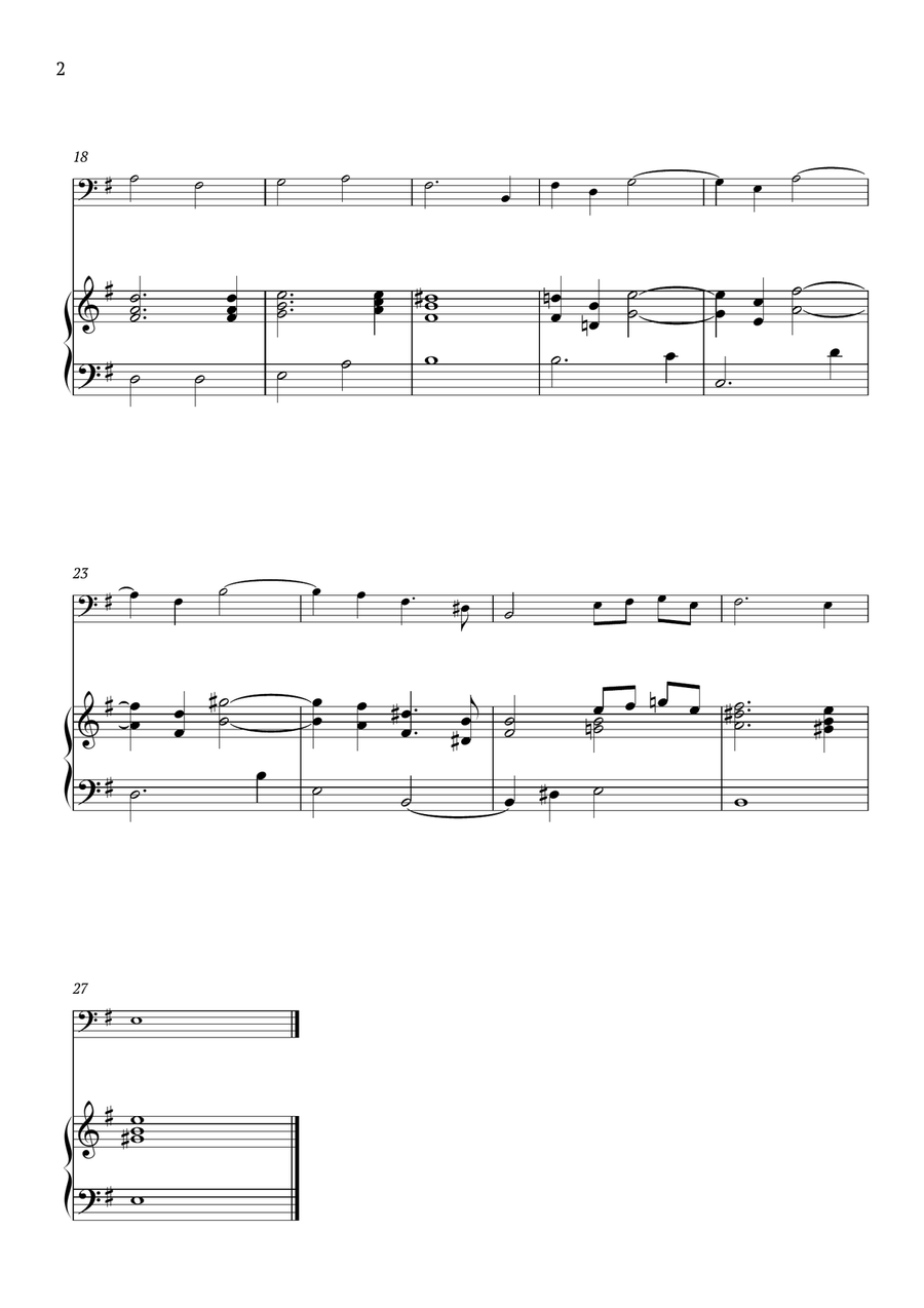 When to Her Lute Corinna Sings Double Bass scores gallery preview page 2