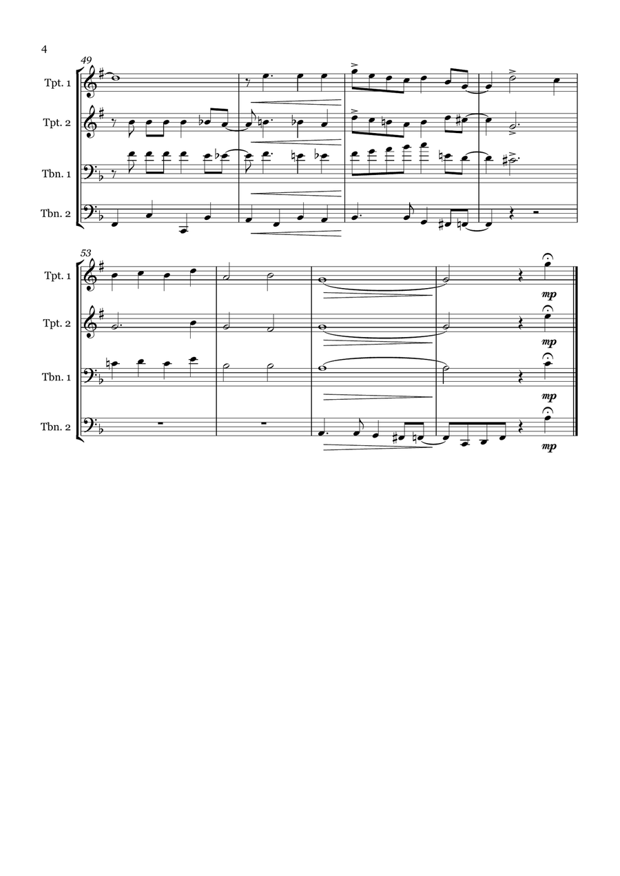 They Can't Take That Away From Me Brass Quartet scores gallery preview page 4