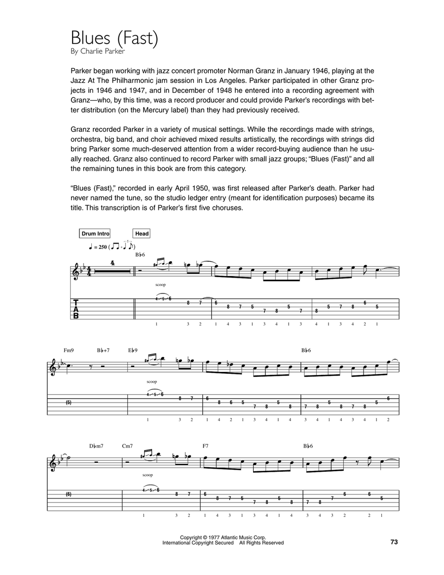 Blues (Fast) Blues (Fast) Electric Guitar scores gallery preview page 1
