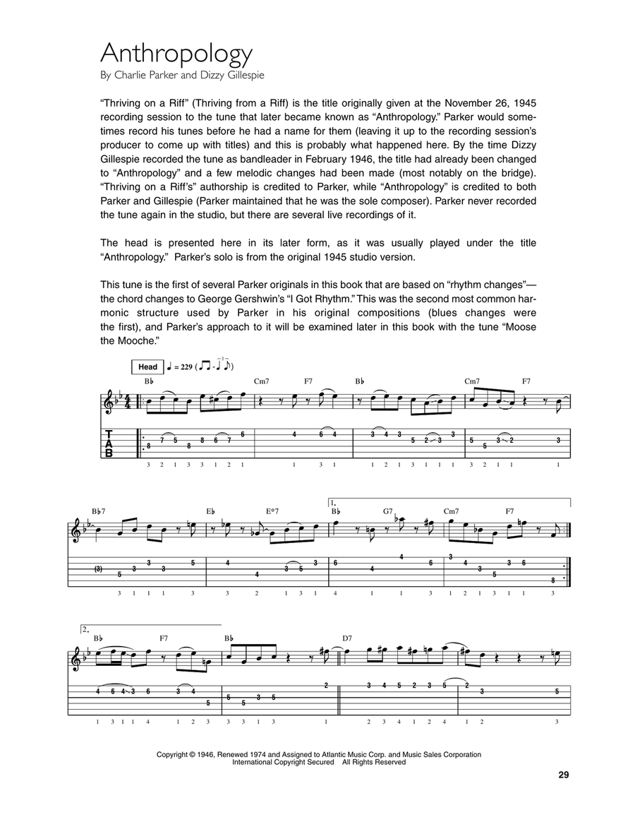 Anthropology Anthropology Electric Guitar scores gallery preview page 1