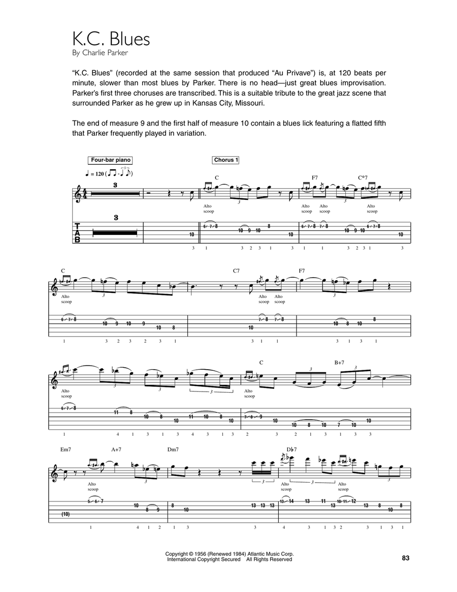 K.C. Blues K.C. Blues Electric Guitar scores gallery preview page 1