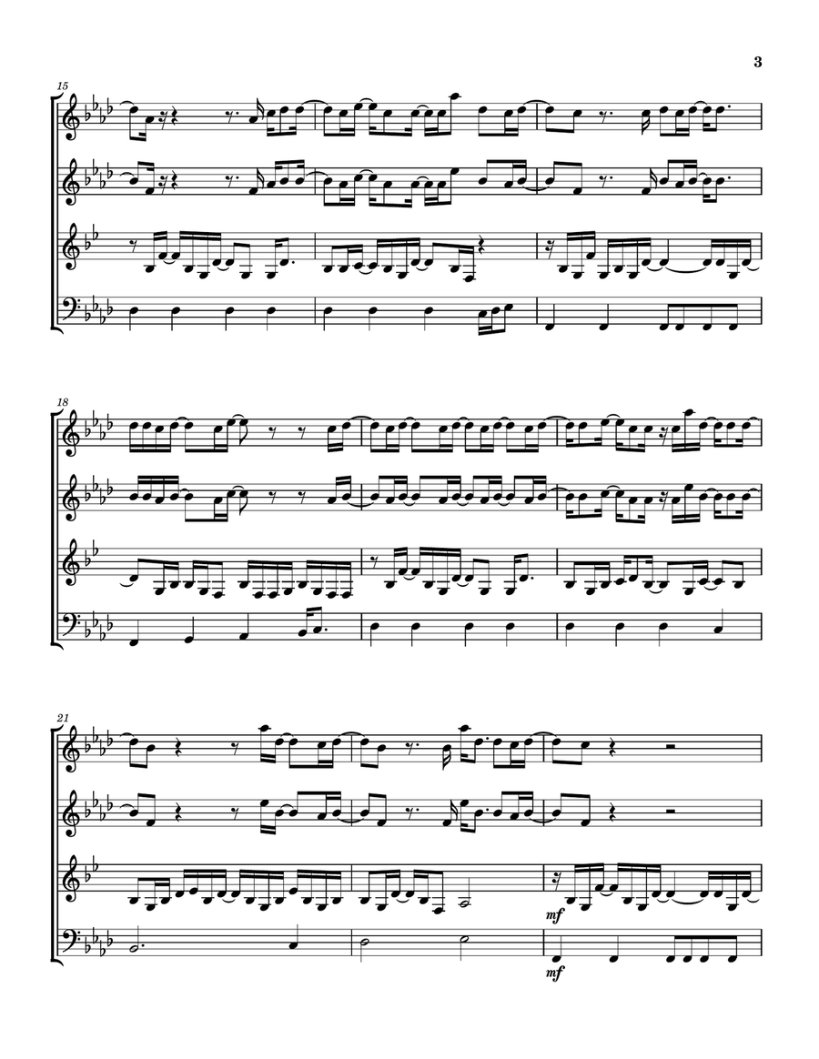 I'm The Problem Woodwind Quartet scores gallery preview page 4
