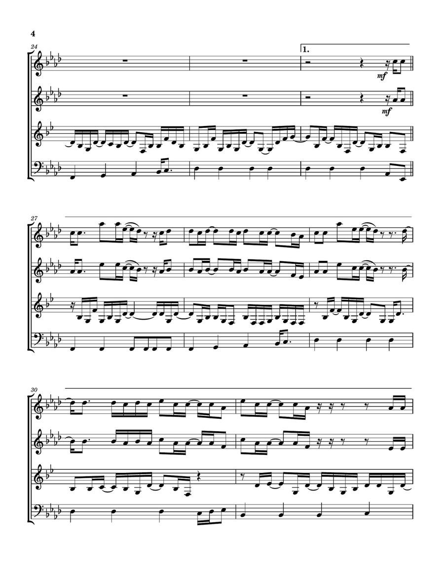 I'm The Problem Woodwind Quartet scores gallery preview page 5