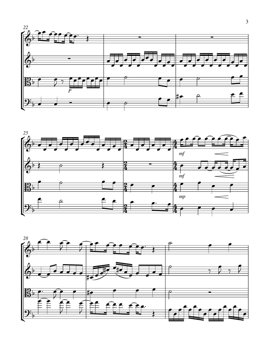 I Can't Hear It Now String Quartet scores gallery preview page 3