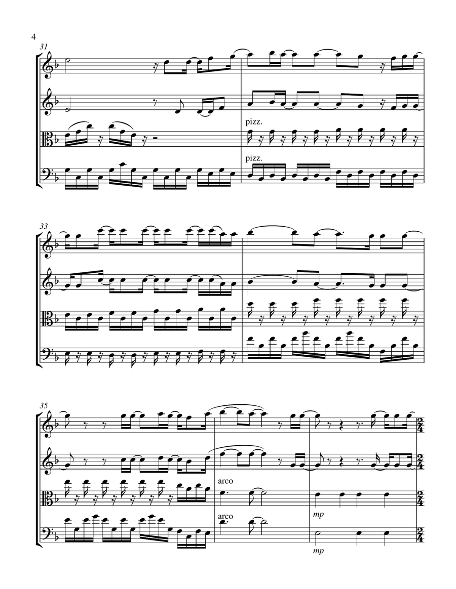 I Can't Hear It Now String Quartet scores gallery preview page 4