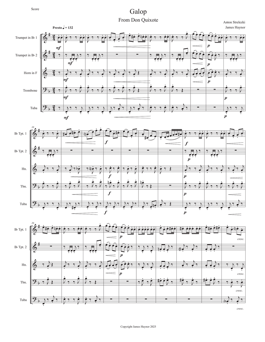 Galop Galop Brass Quintet scores gallery preview page 3