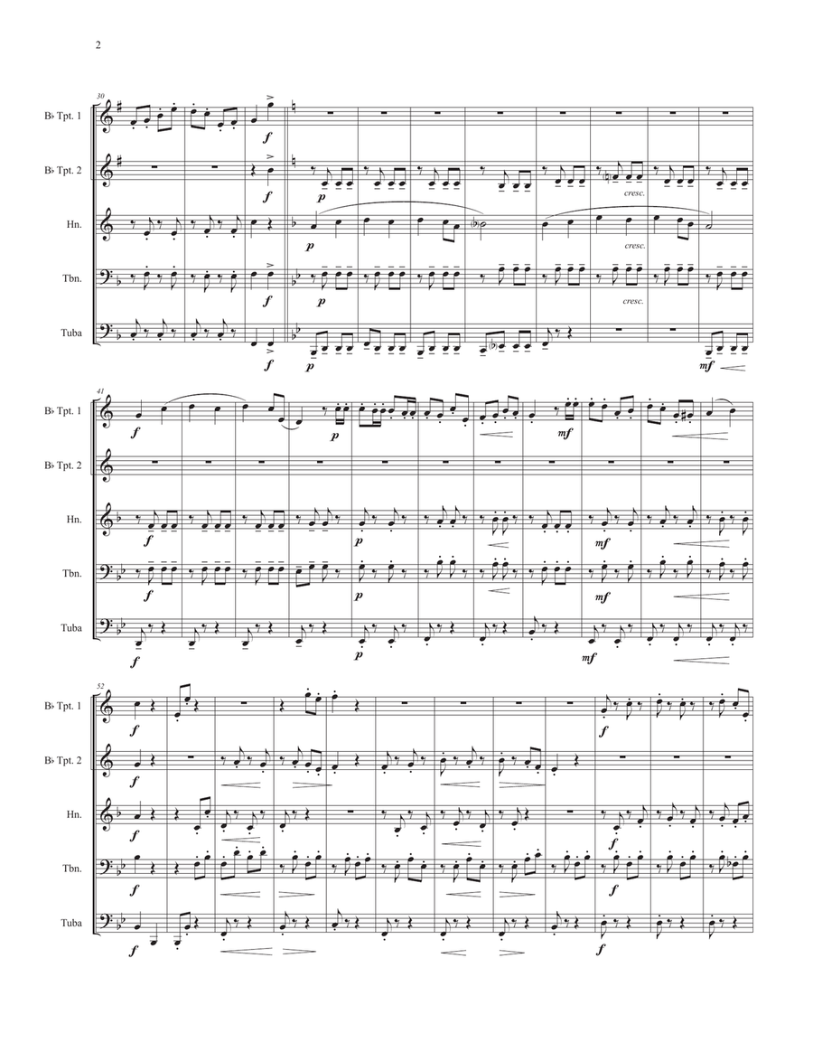 Galop Galop Brass Quintet scores gallery preview page 4