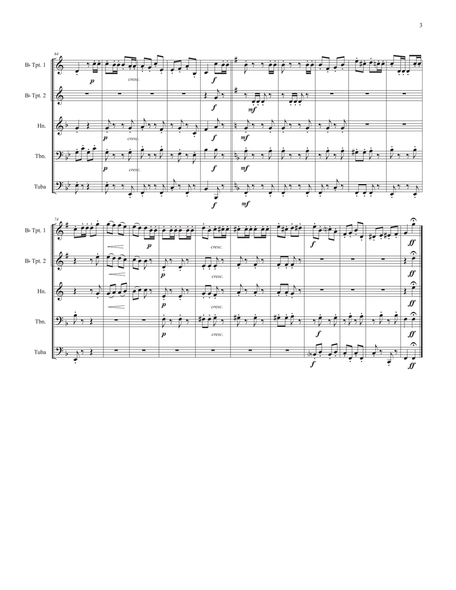 Galop Galop Brass Quintet scores gallery preview page 5