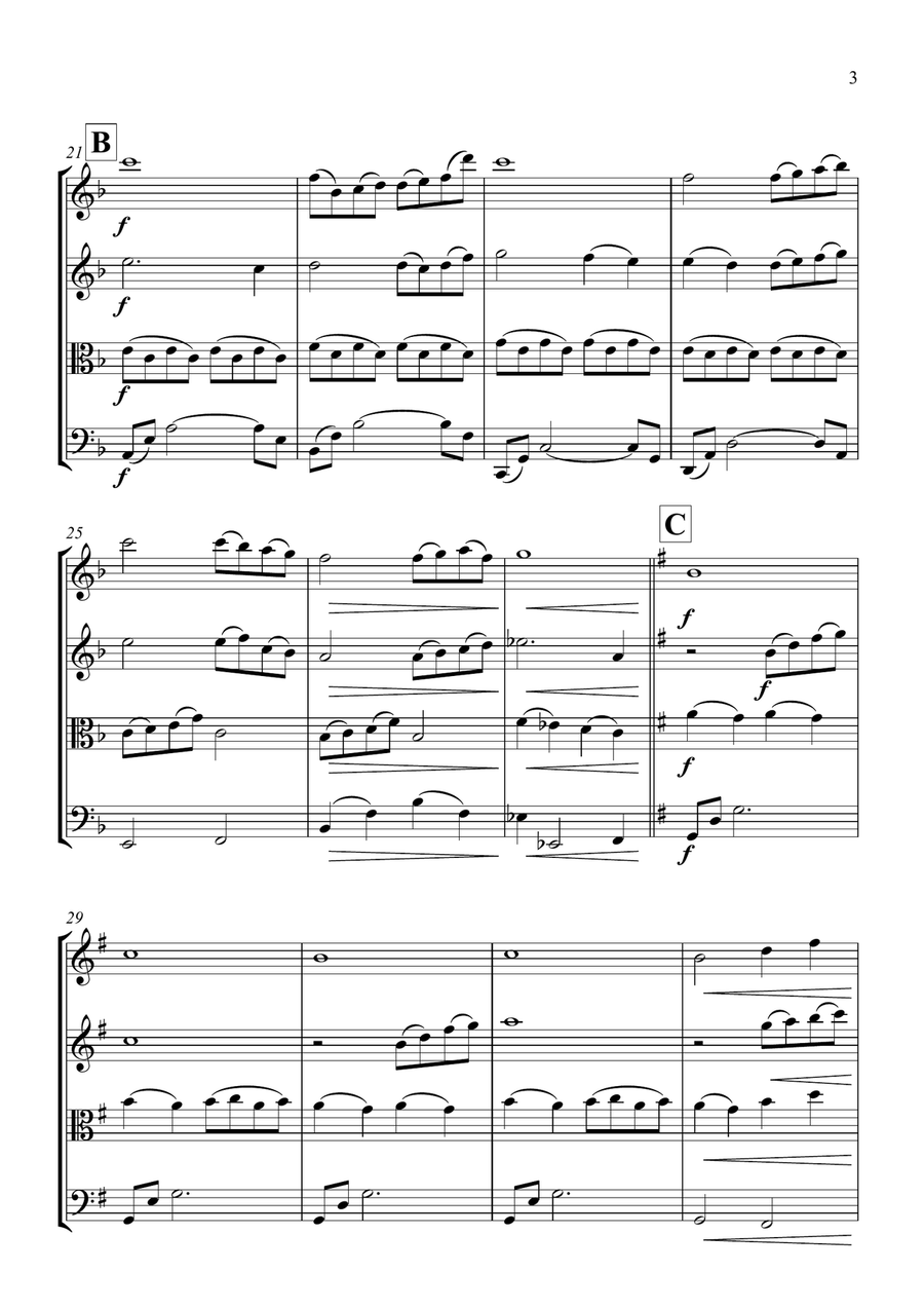 Beauty And The Beast Beauty And The Beast String Quartet scores gallery preview page 3