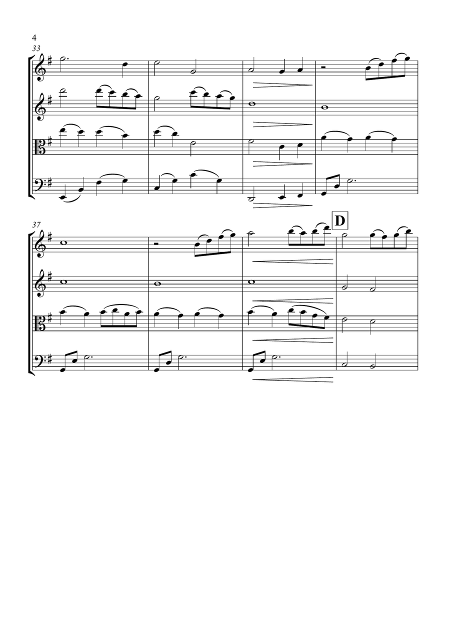 Beauty And The Beast Beauty And The Beast String Quartet scores gallery preview page 4