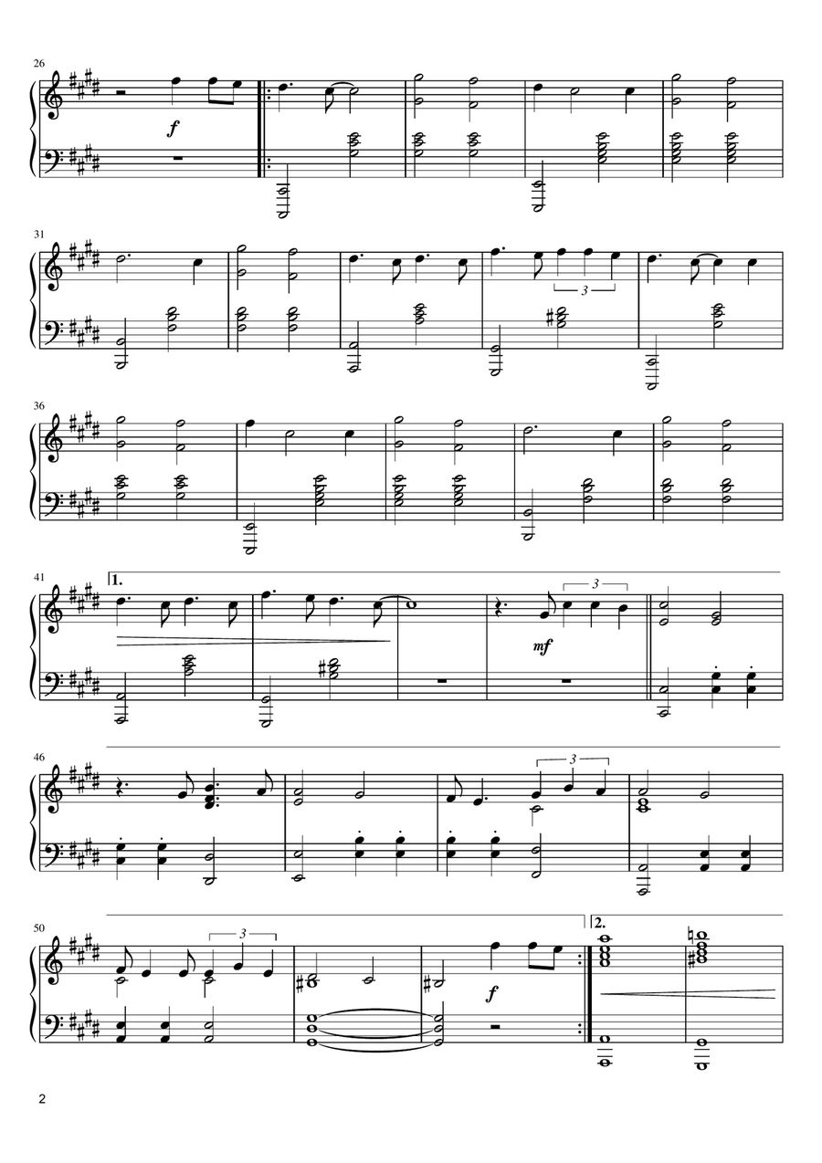 Wasted Love Wasted Love Piano Solo scores gallery preview page 2