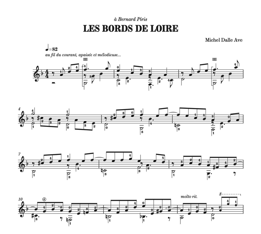 Les bords de Loire Les bords de Loire Classical Guitar scores gallery preview page 2
