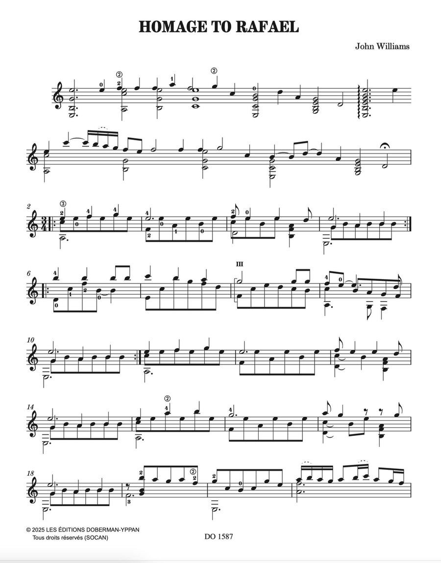 Homage to Rafael Homage to Rafael Classical Guitar scores gallery preview page 2