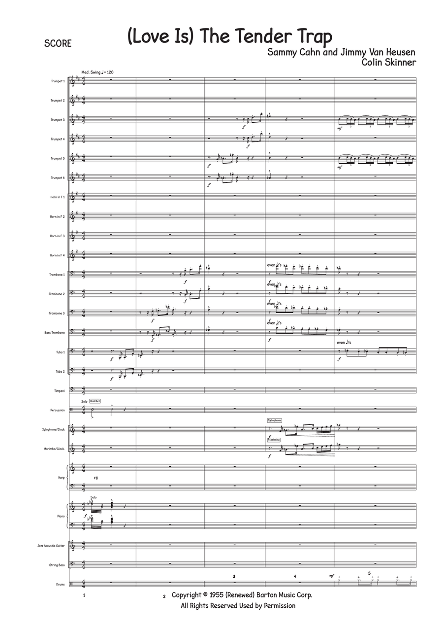 (Love Is) The Tender Trap Jazz Ensemble scores gallery preview page 1