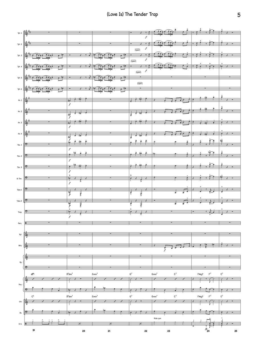 (Love Is) The Tender Trap Jazz Ensemble scores gallery preview page 4