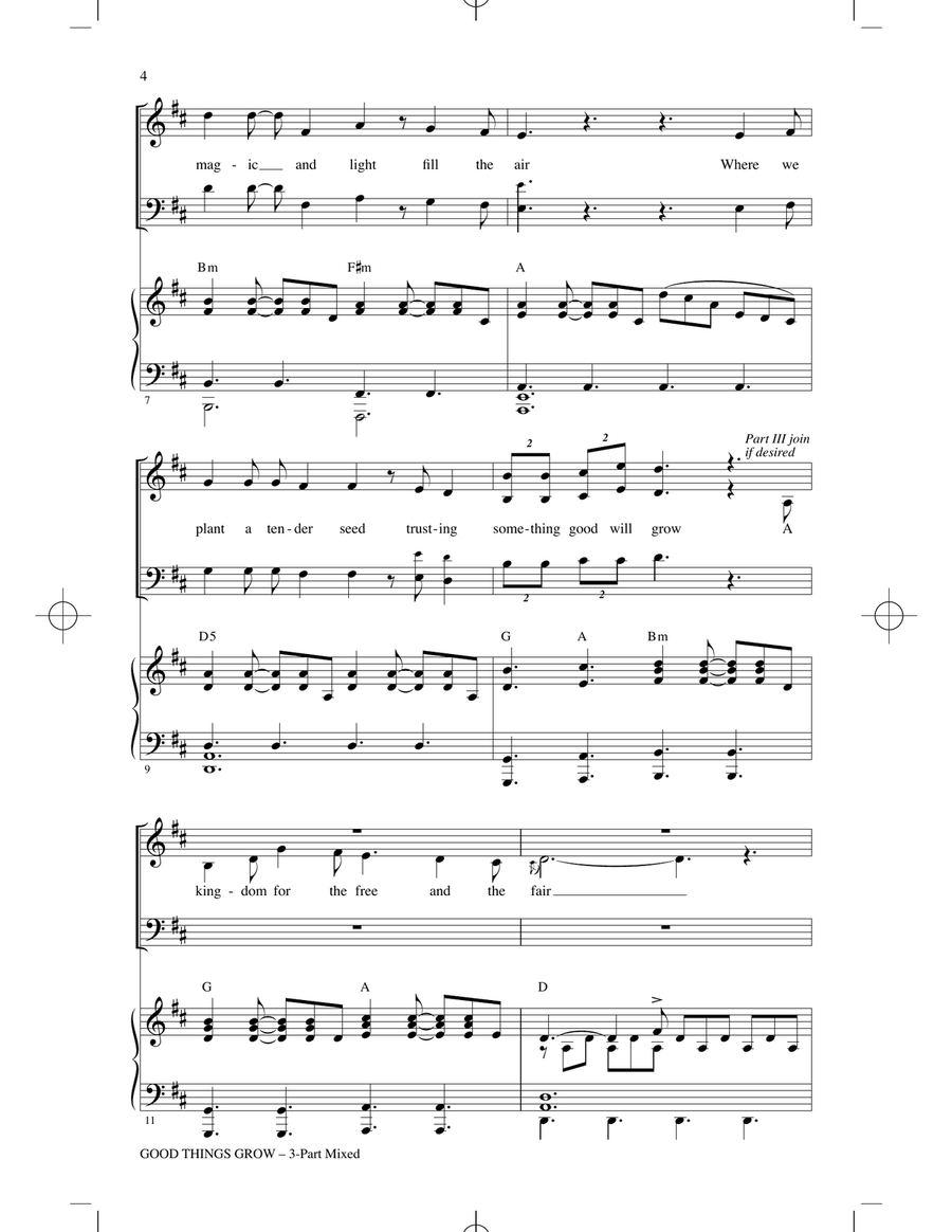 Good Things Grow (from Snow White) (arr. Roger Emerson) 3-Part scores gallery preview page 2