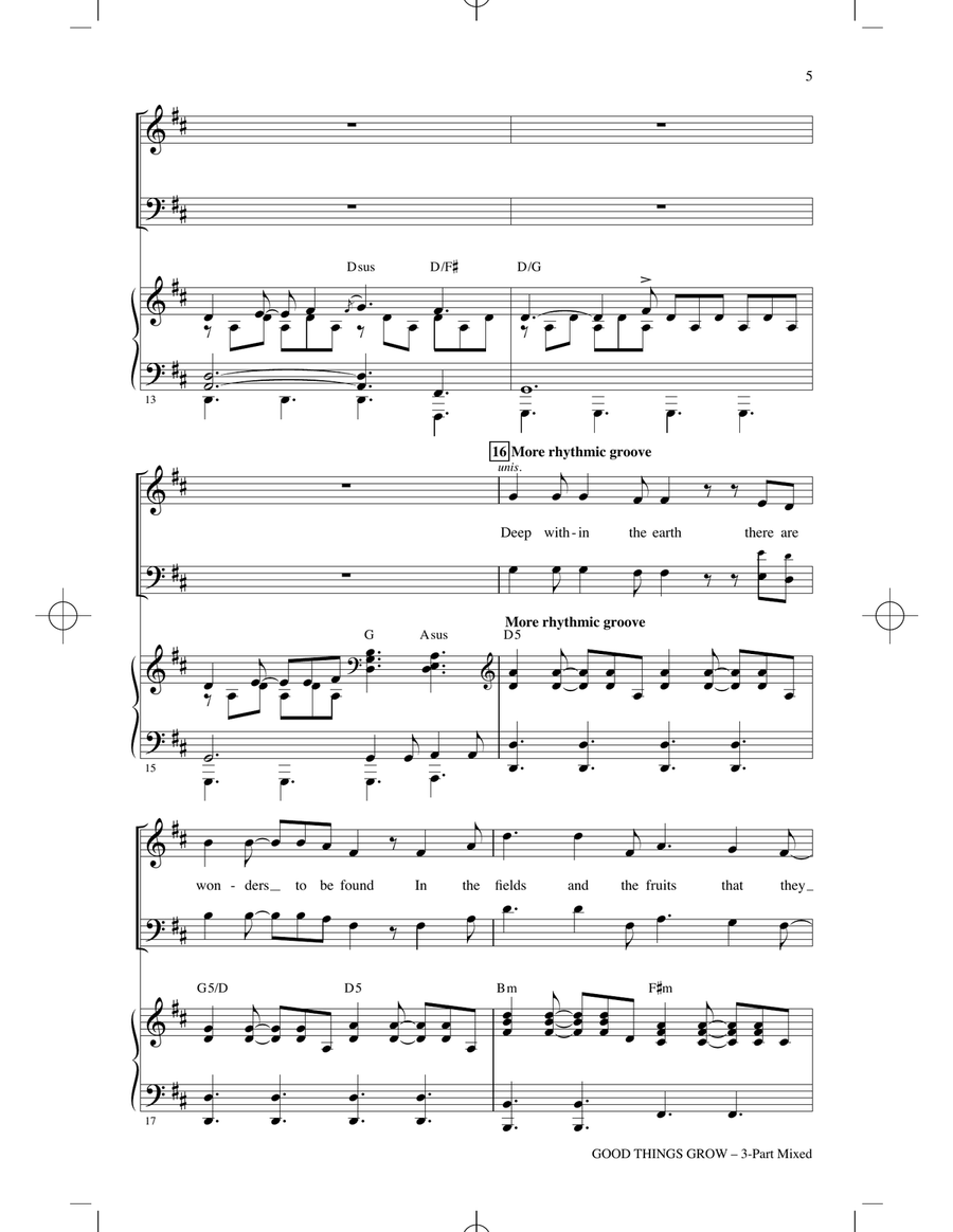 Good Things Grow (from Snow White) (arr. Roger Emerson) 3-Part scores gallery preview page 3