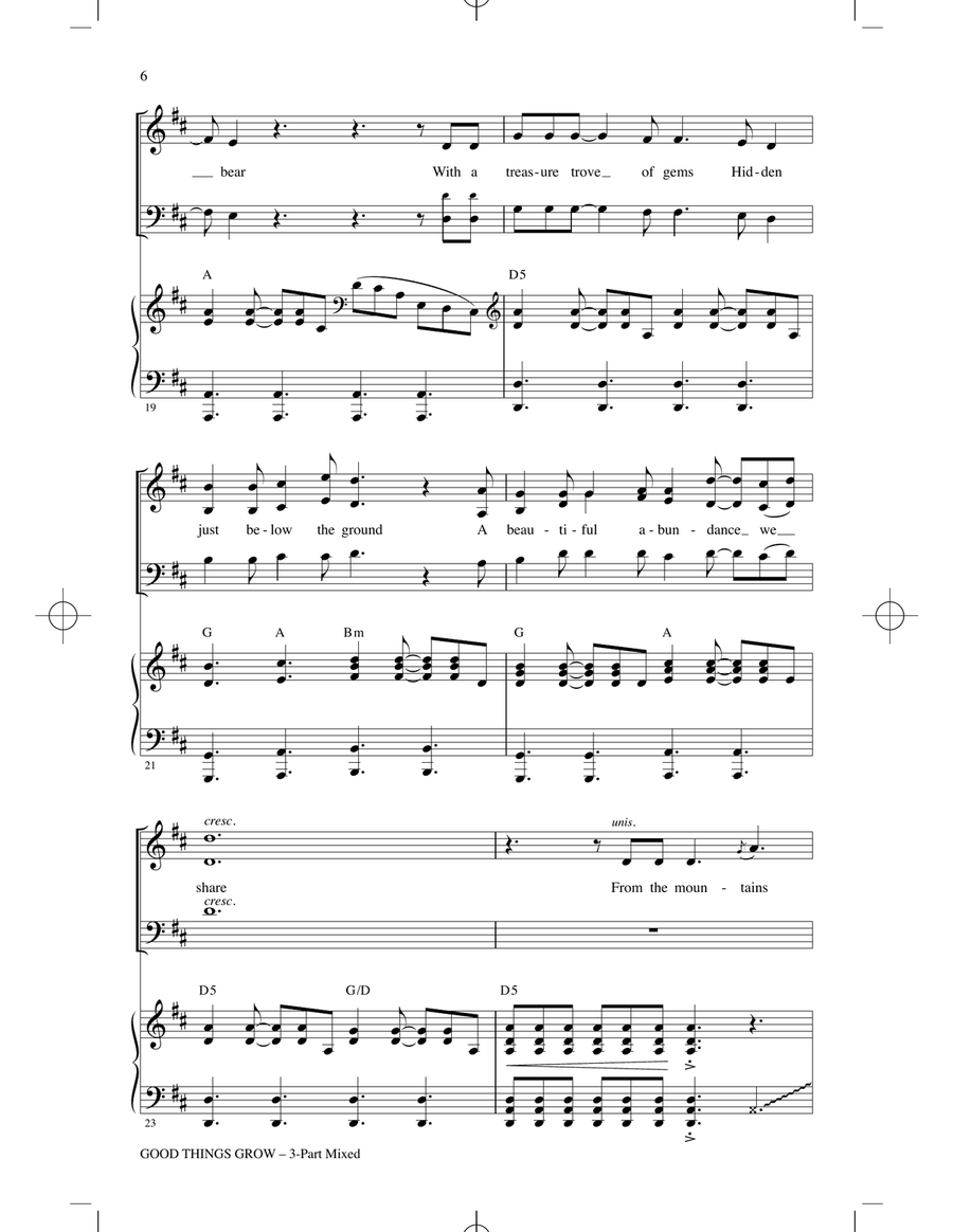 Good Things Grow (from Snow White) (arr. Roger Emerson) 3-Part scores gallery preview page 4