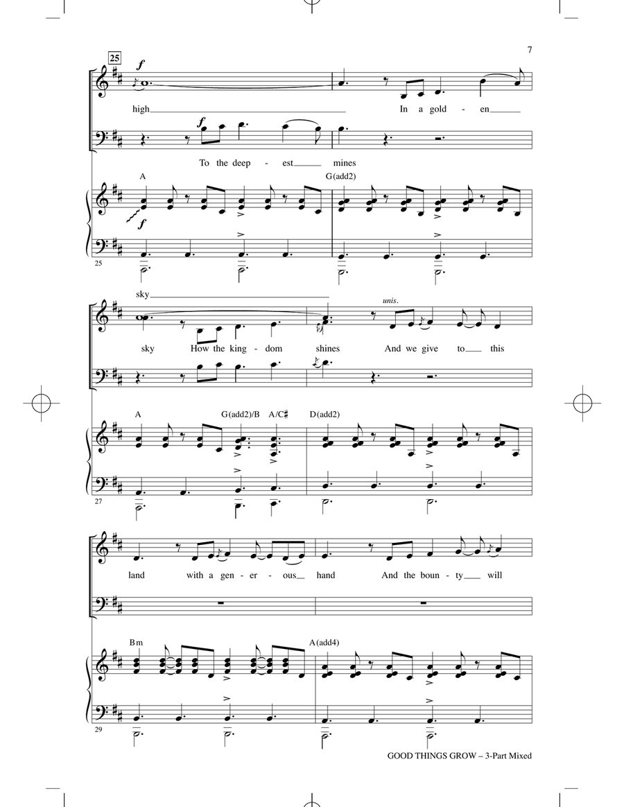 Good Things Grow (from Snow White) (arr. Roger Emerson) 3-Part scores gallery preview page 5