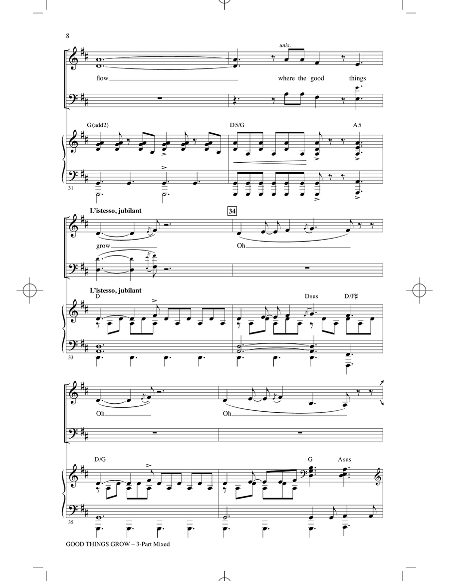 Good Things Grow (from Snow White) (arr. Roger Emerson) 3-Part scores gallery preview page 6